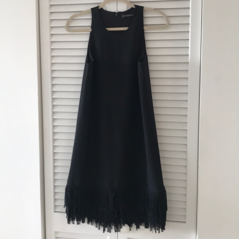 New Black Fringe Cocktail Dress